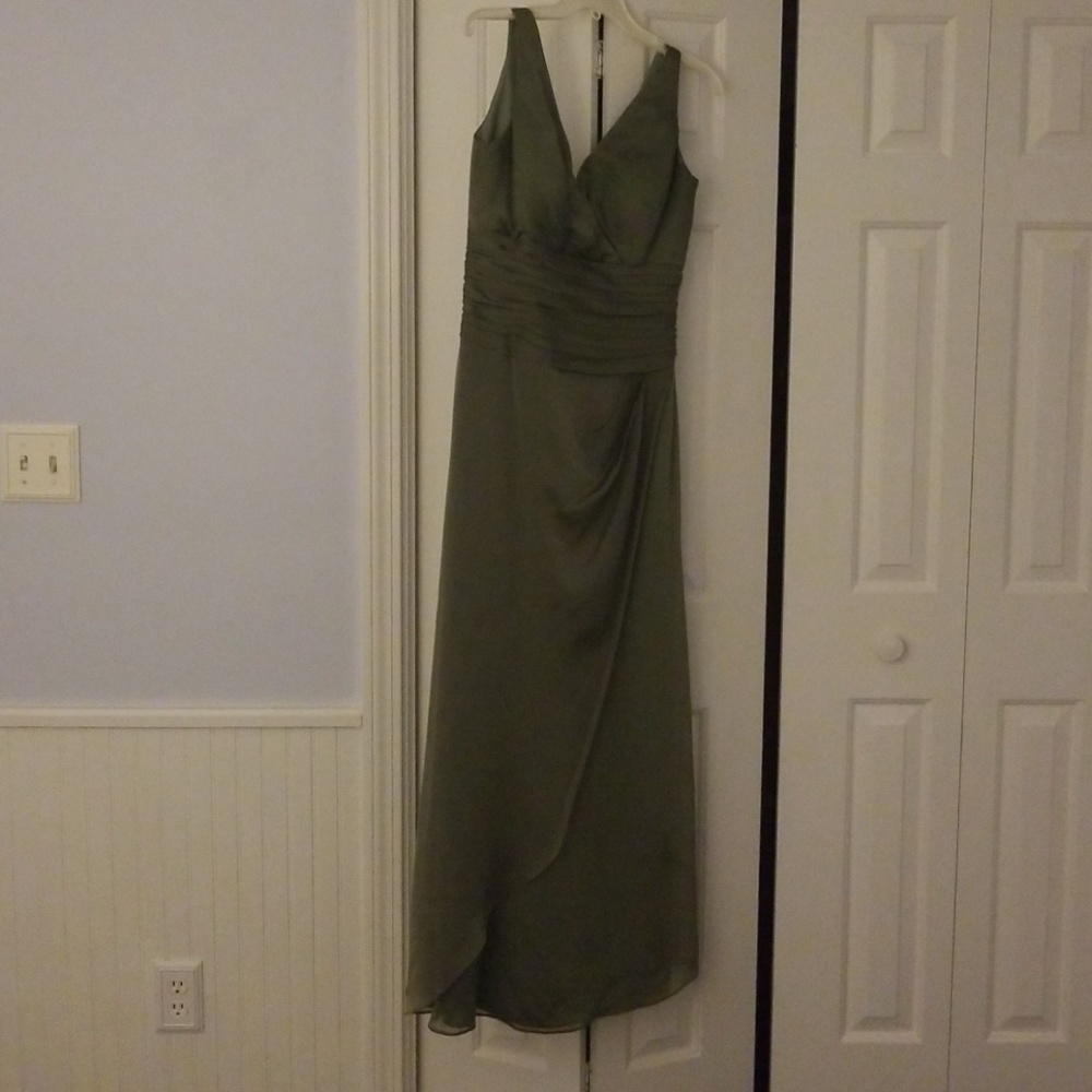 Belsoie Olive Green Long Dress